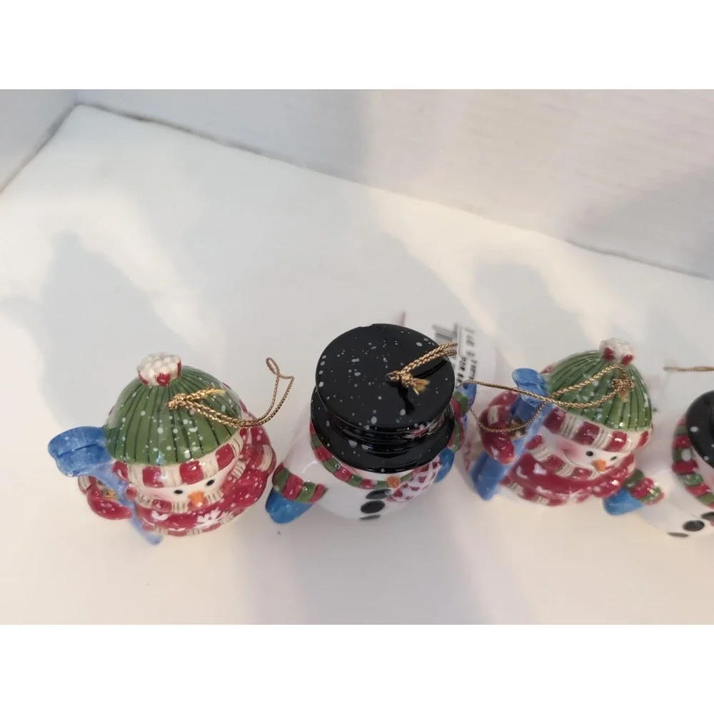 Burton + Burton 6 Ceramic Snowman‎ Ornaments